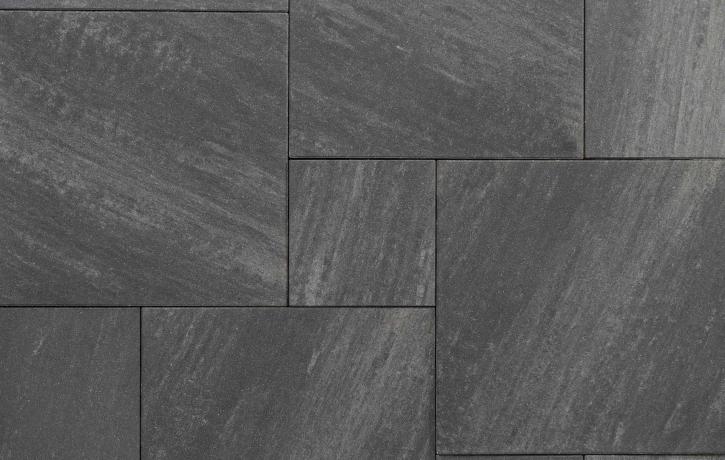 Rünz & Hoffend Living Moments Terrassenplatten grau-meliert Detailaufnahme